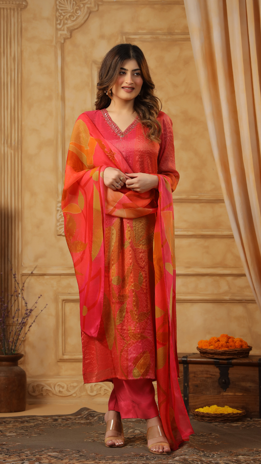 Shades of Persian Red Suit Set