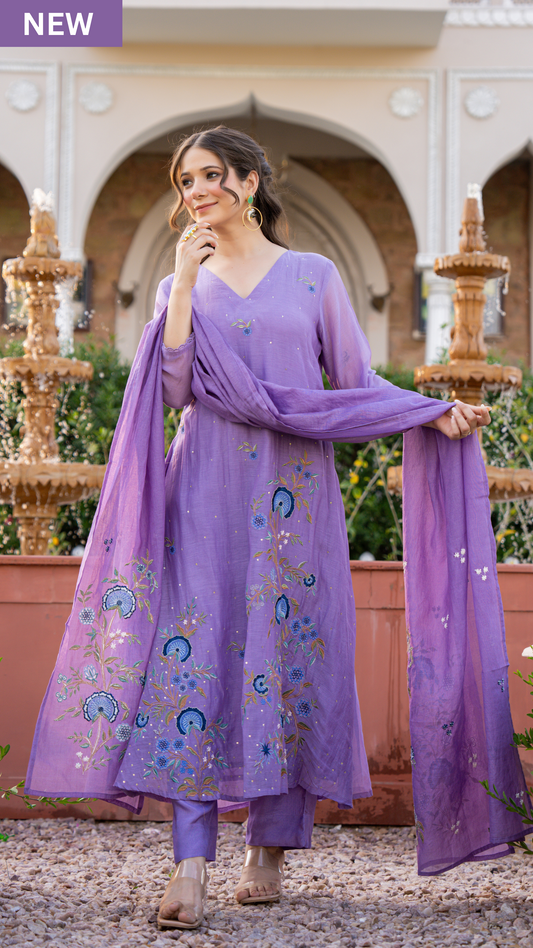 Lavender Bloom Suit Set