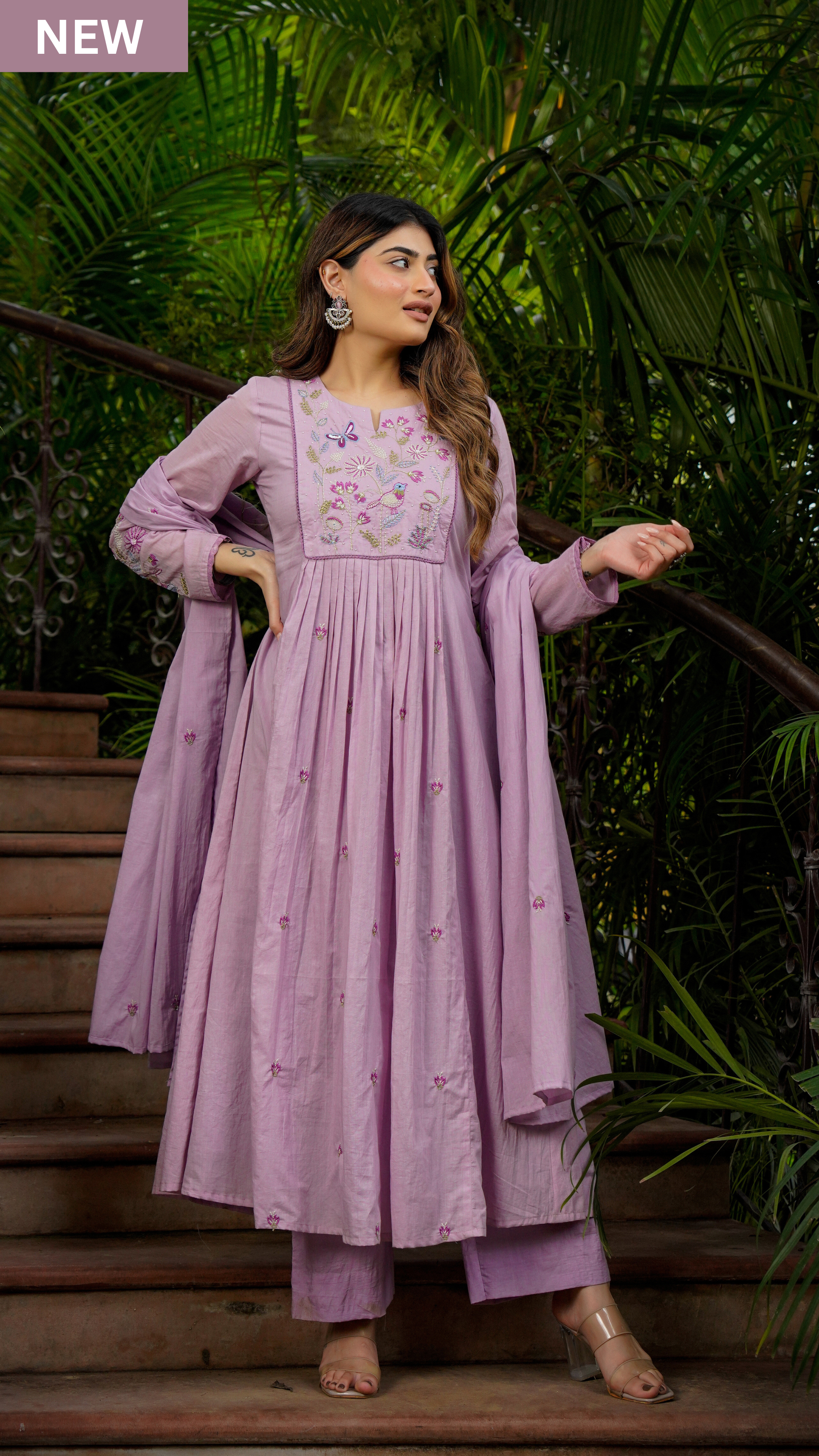 Lilac Grace Flared Suit Set