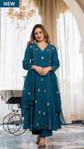 Teal Noor Festive Suit Set