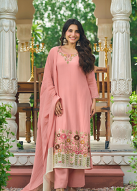 Pink Embroidered Kurta Set
