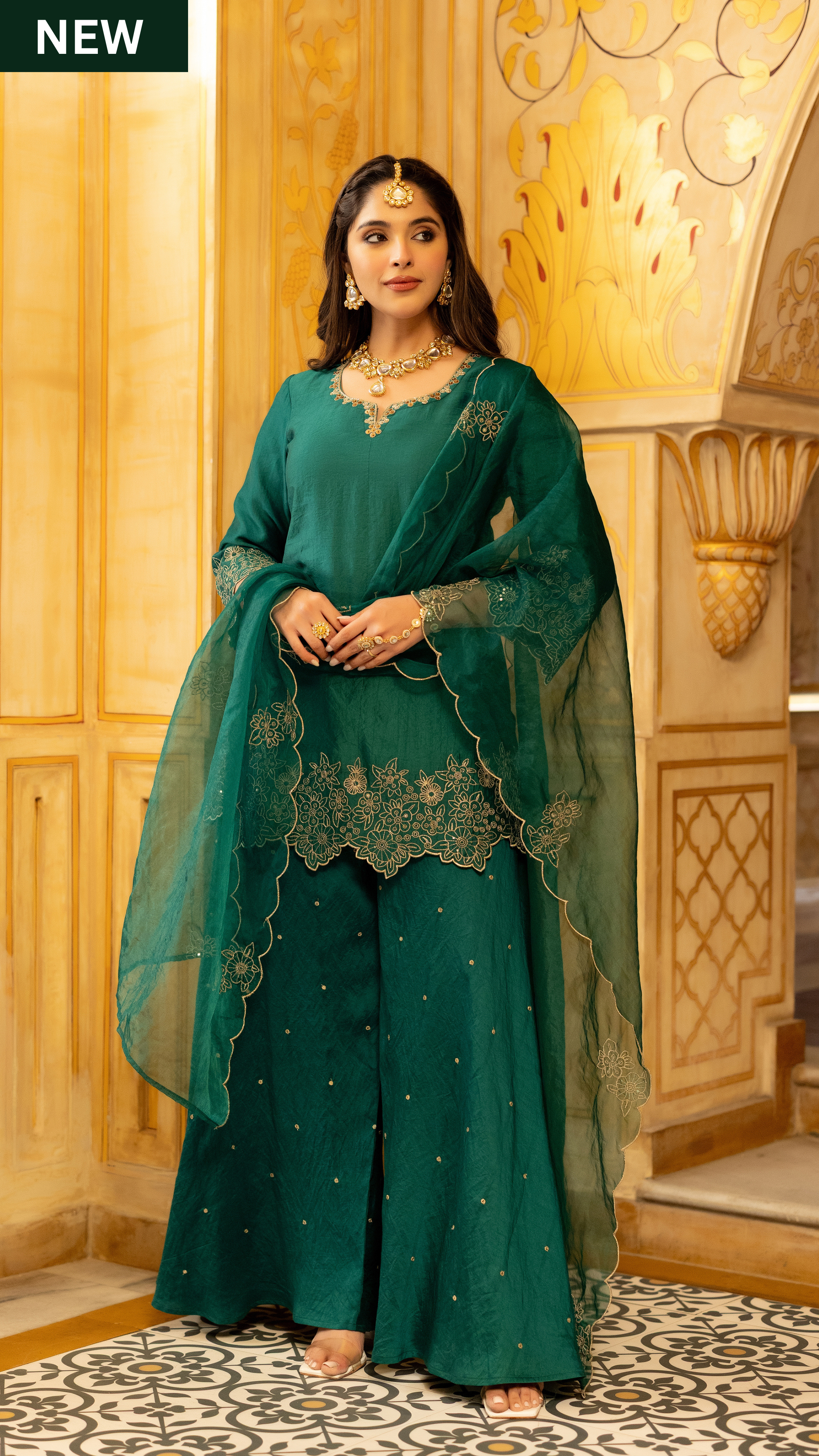 Emerald Satoori Royale Silk Suit Set