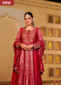 Blush Royale Flared Chanderi Suit Set