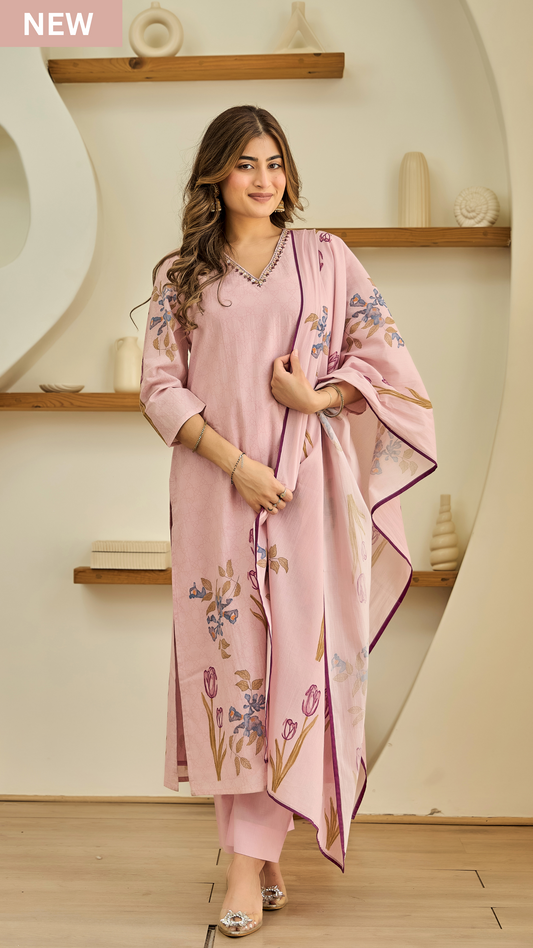 Blush Petal Pink Suit Set
