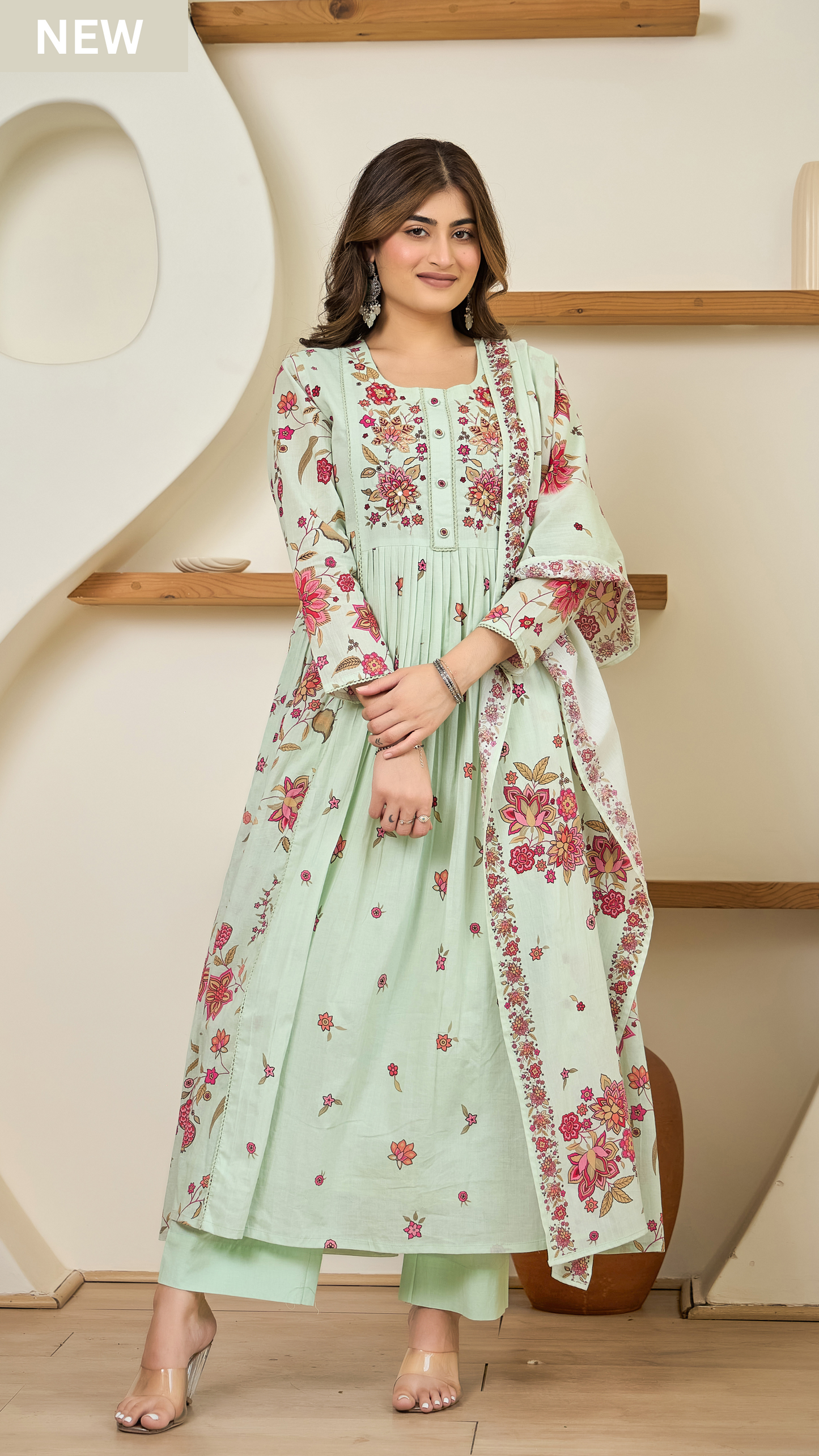 Fern Fantasy Cotton Suit Set