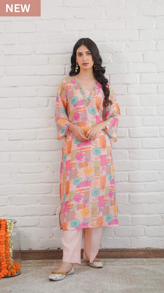 Flamingo Pink Kurta Set