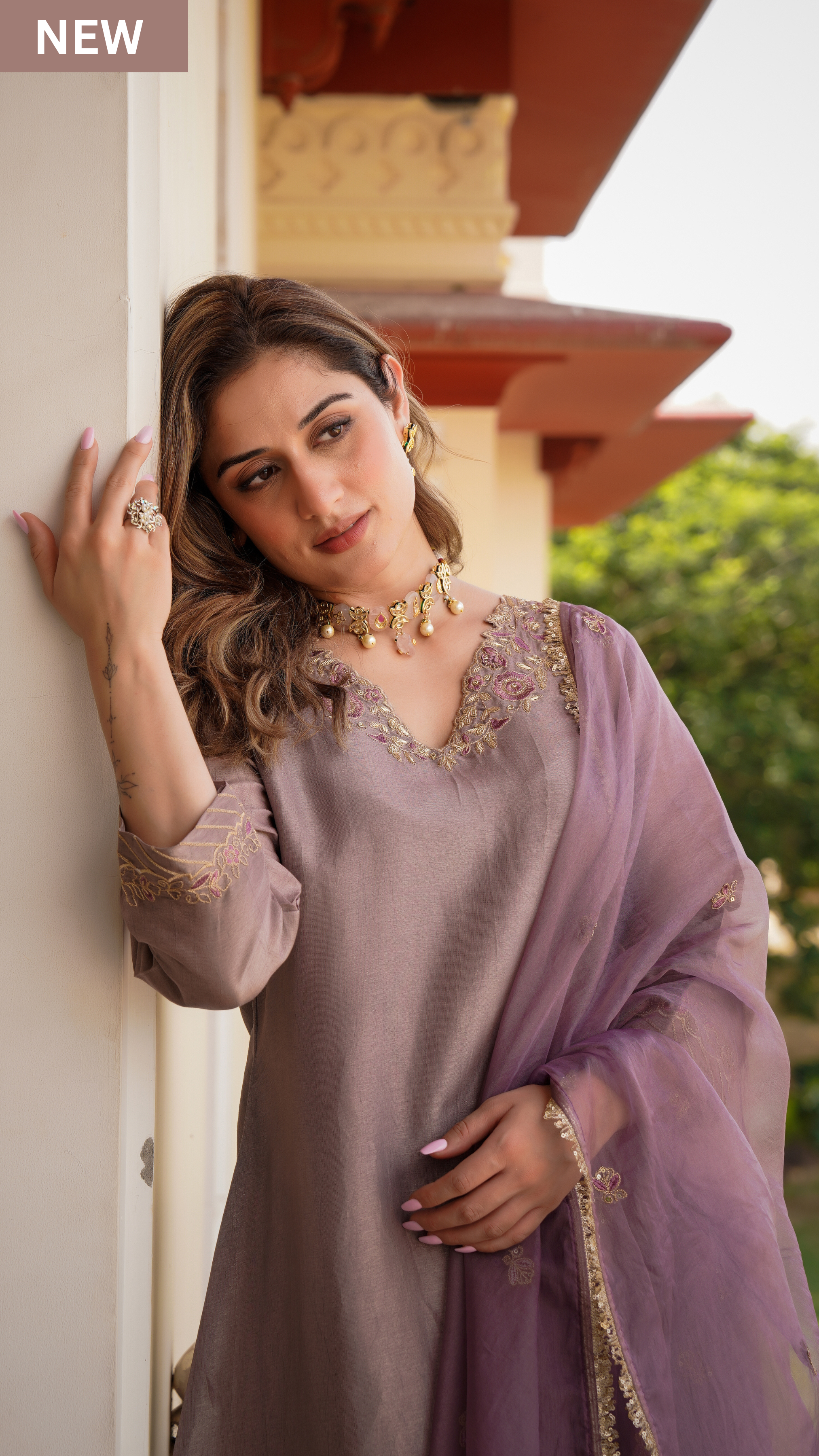 Plum Mist Aura Russian Suit Set