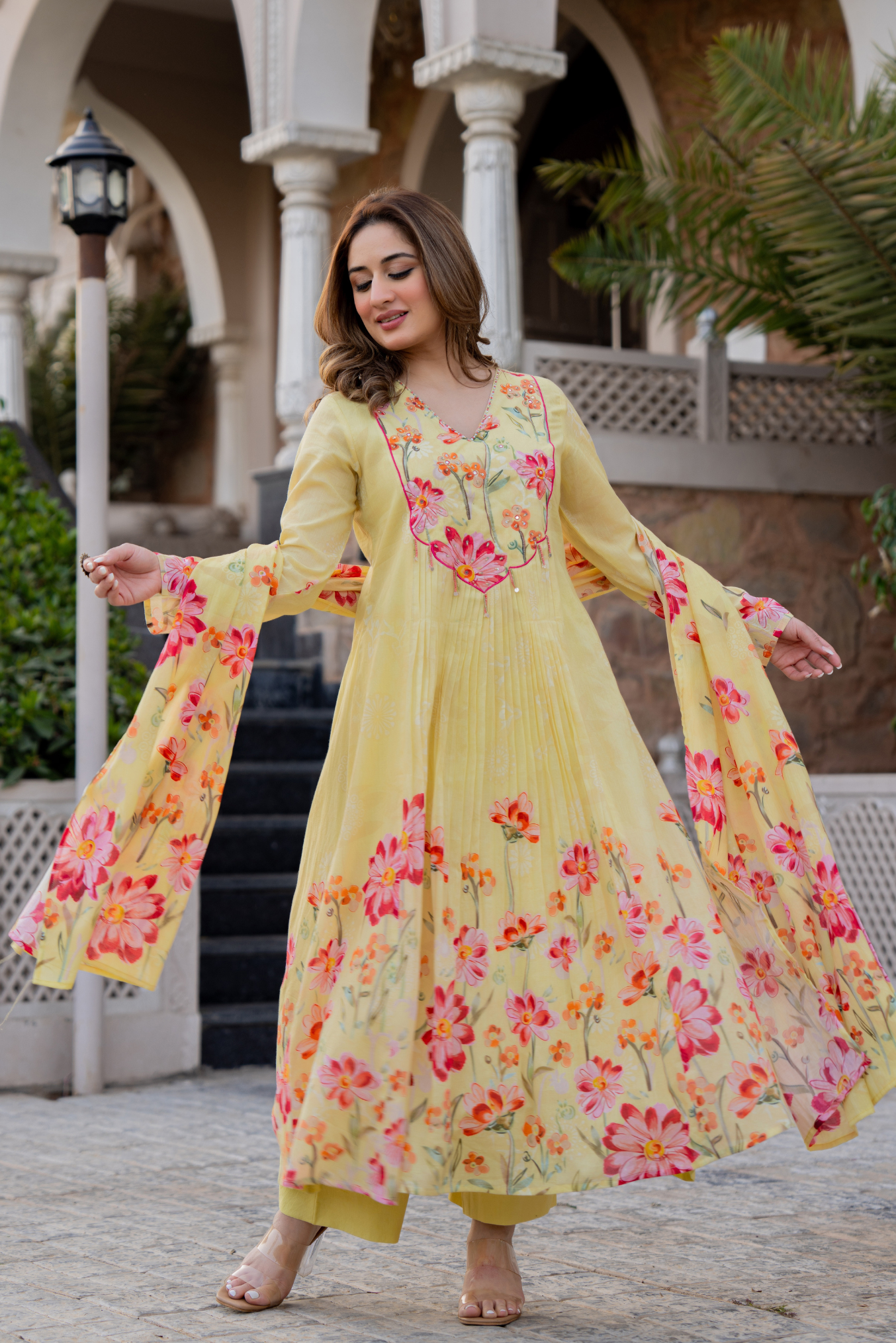 Sunlit Blossom Cotton Suit Set