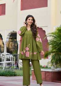 Olive Blossom Co-ord Set