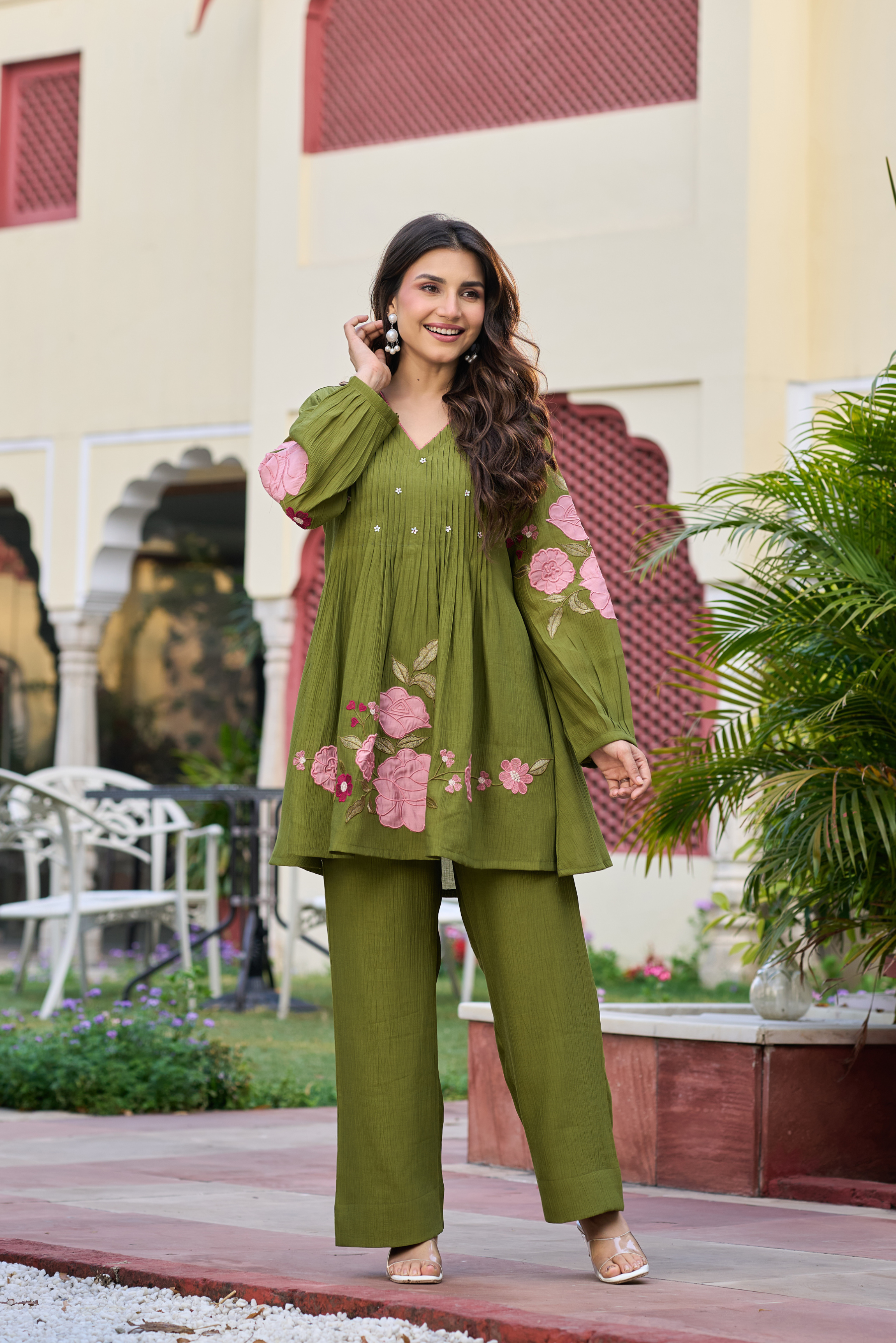 Olive Blossom Co-ord Set