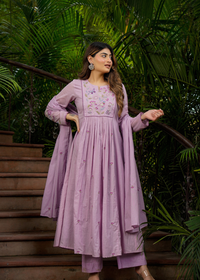 Lilac Grace Flared Suit Set