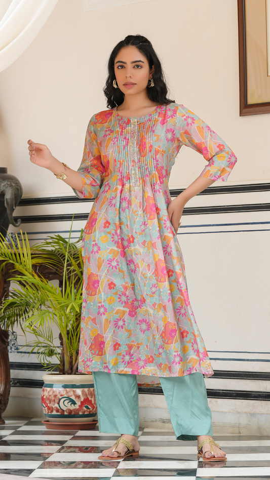 Peach printed co-ord set