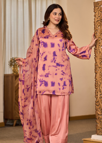 Blush Lilac Tie-Dye Farsi Set