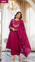 Berry Bloom A-line Suit Set