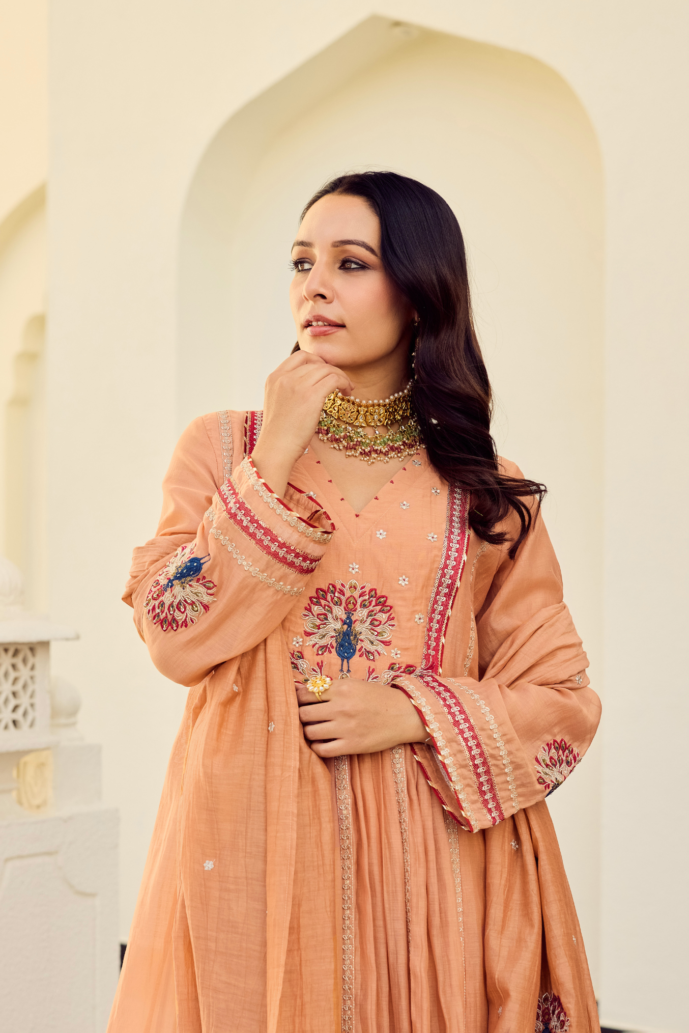 Rust Royale Embroidered Suit Set