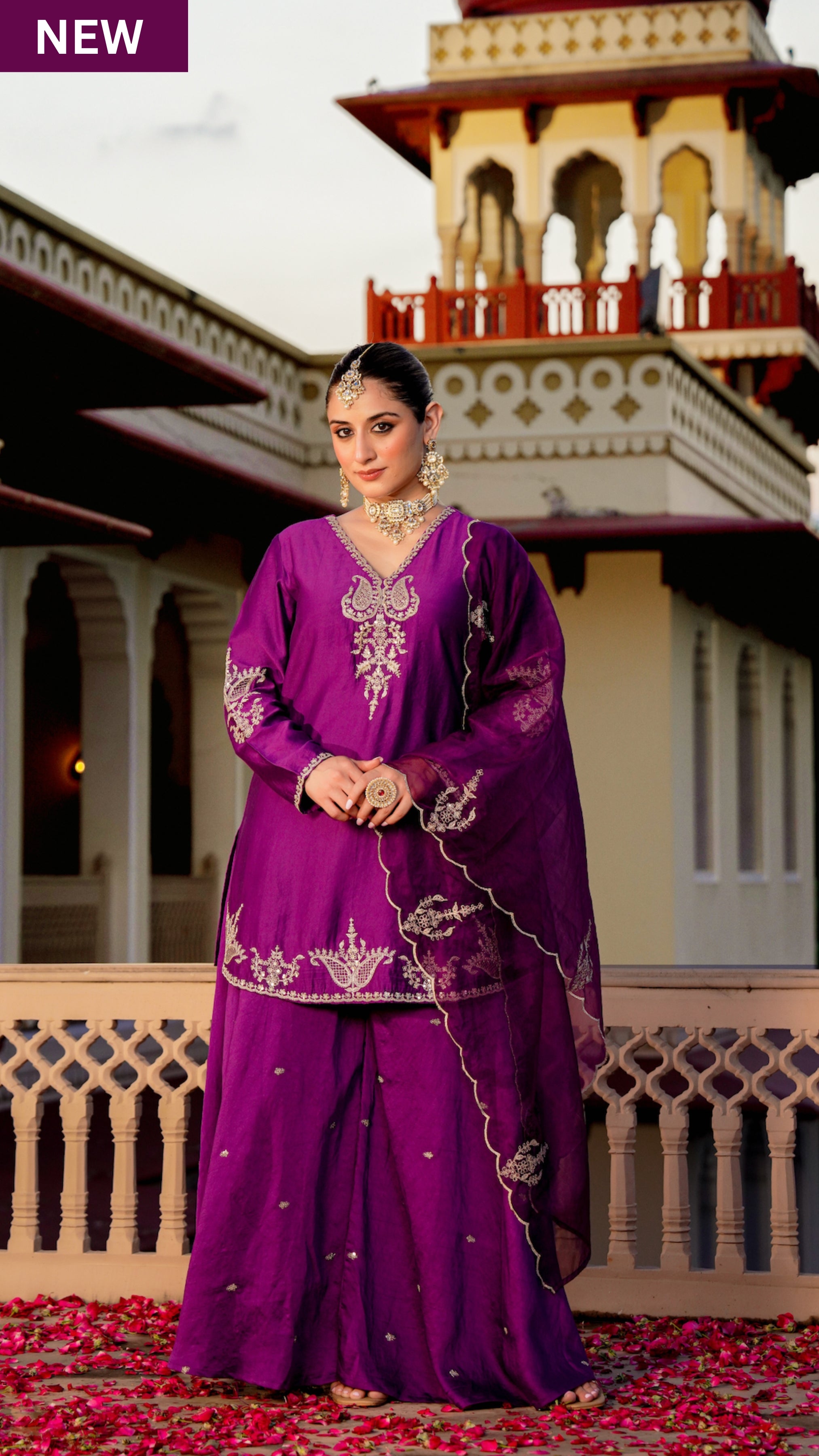 Royal Jamuni Satoori Silk Garara Suit Set