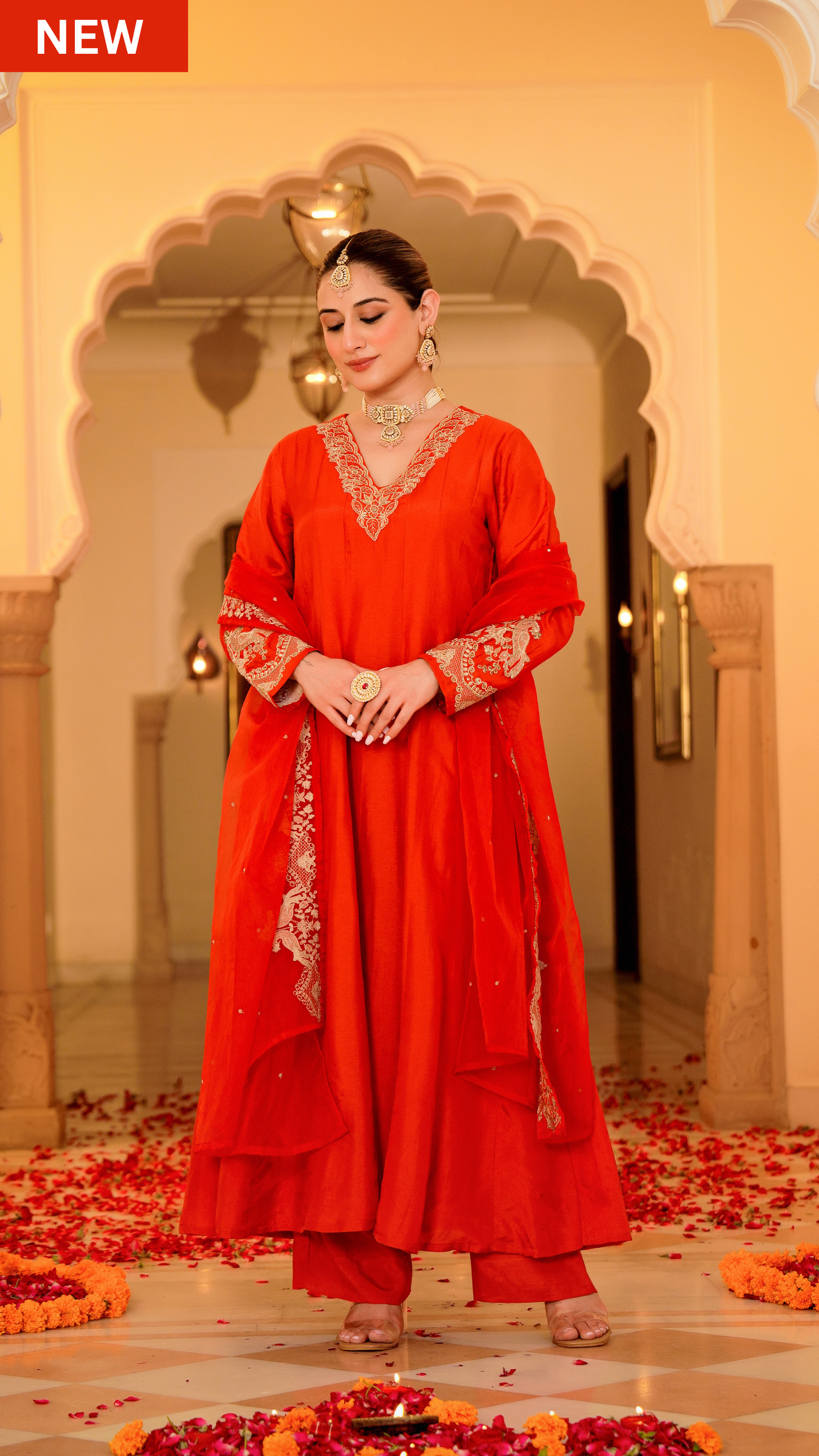 Amber Aura Russian Silk Suit Set