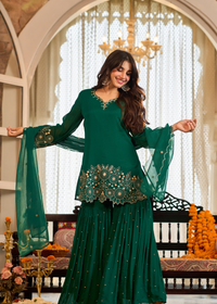 Emerald Zari Kurta Set