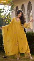 Mustard Noor Chanderi Suit Set