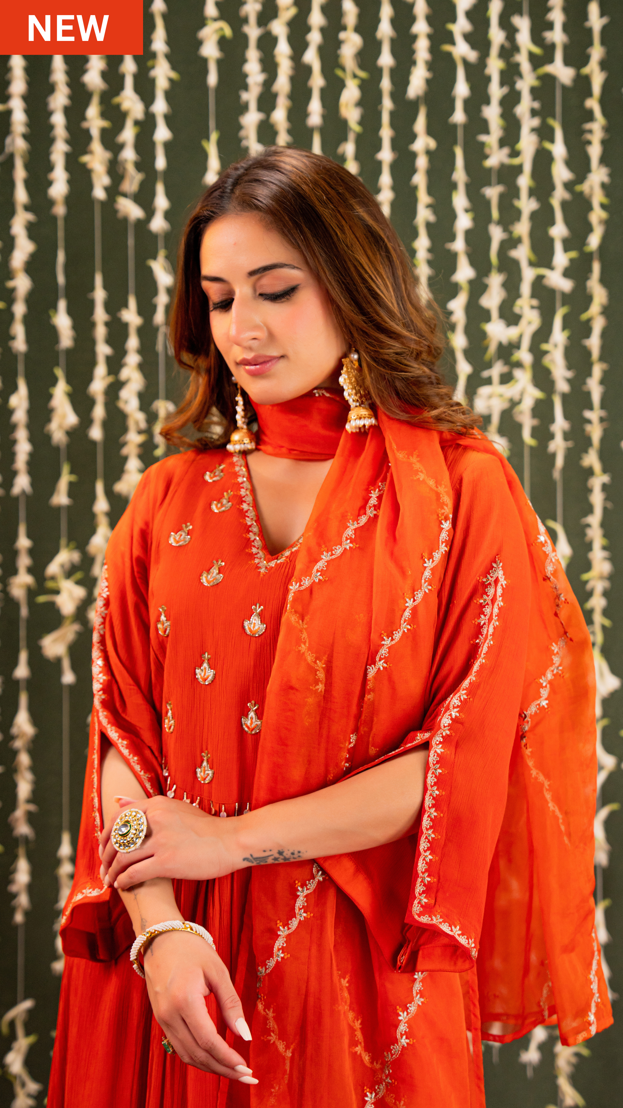 Amber Vistara Crush Chanderi Suit Set
