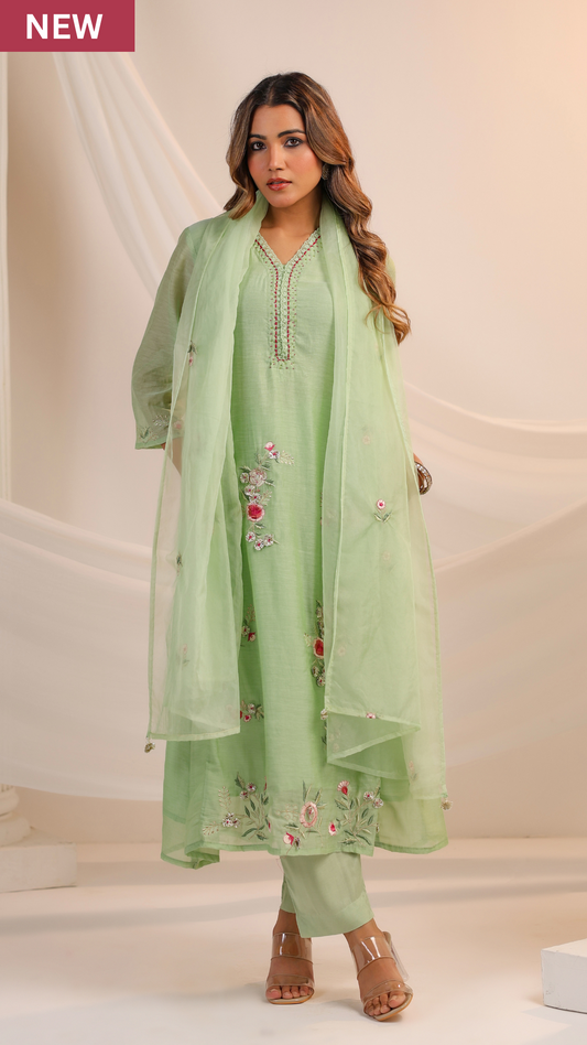 Minted Majesty A-Line Suit Set