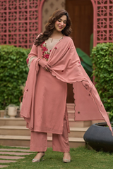 Blush Rosette Kurta Set