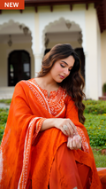Rustic Bloom Russian Silk Printed Suit Set