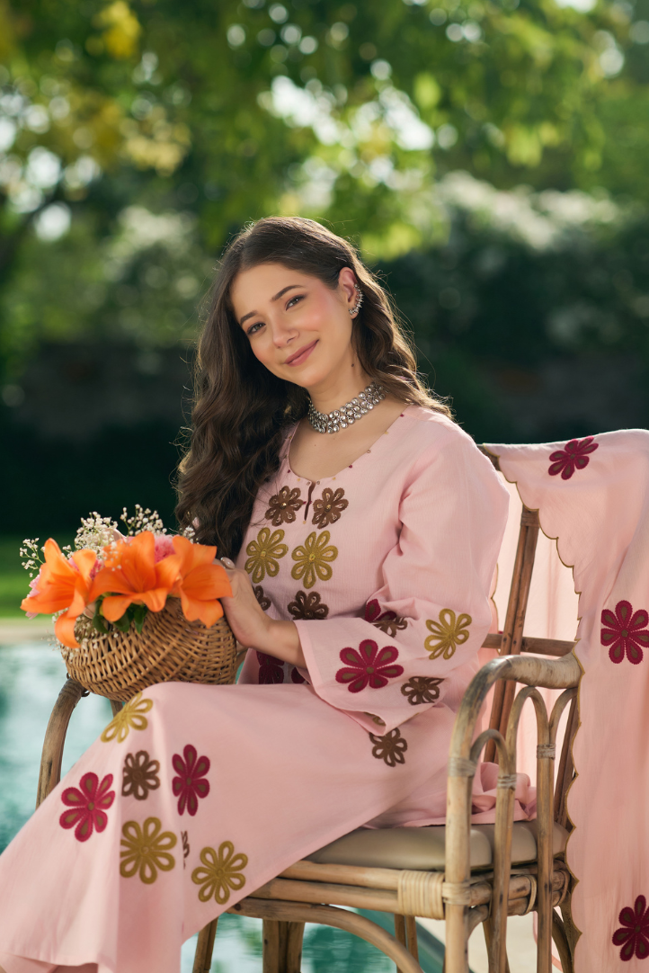 Blush Flora Suit Set