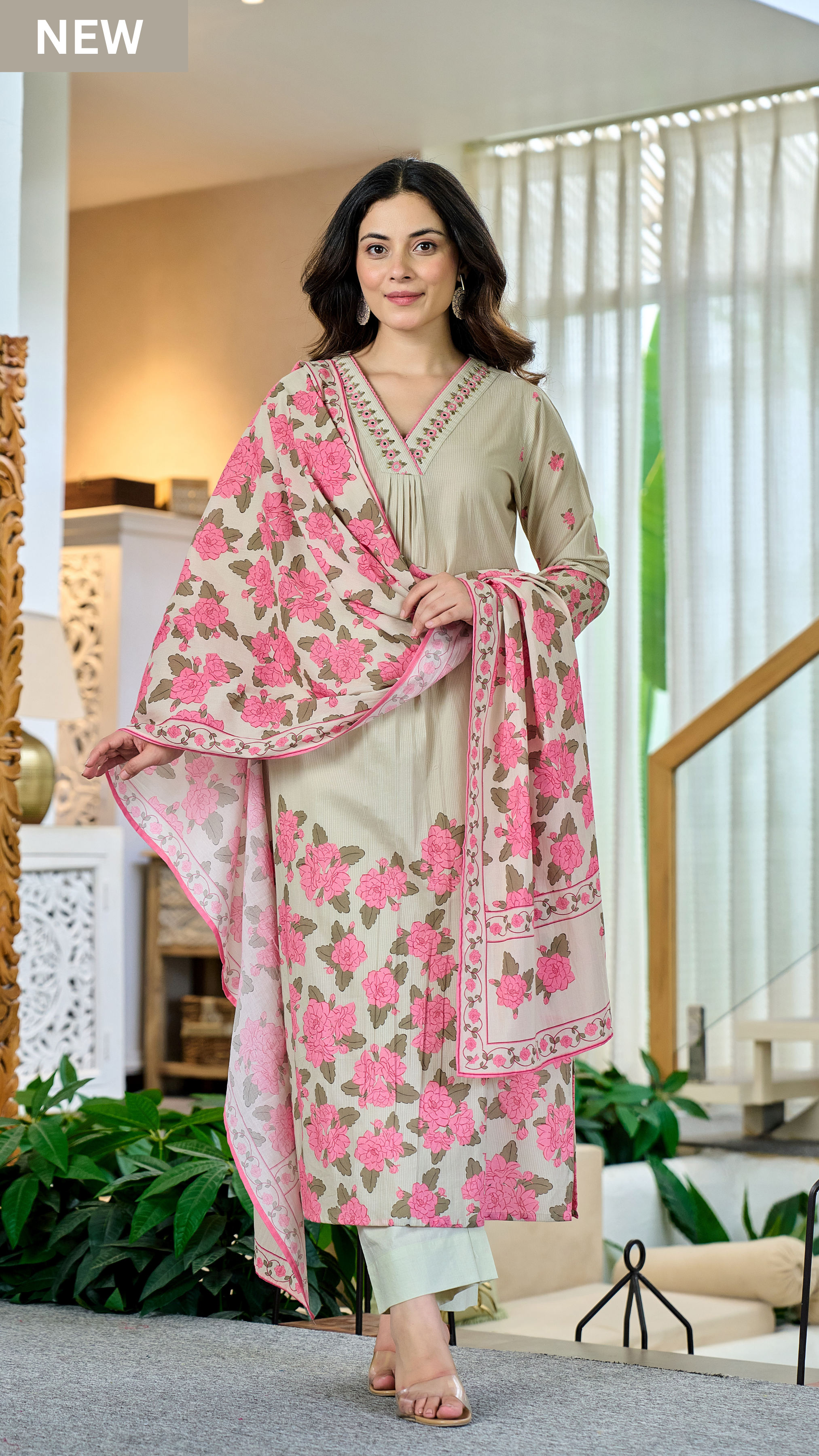 Mint Mirage Cotton Suit Set
