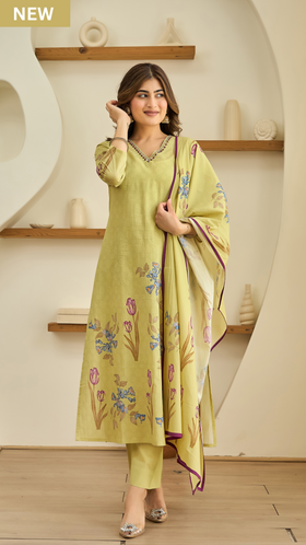 Moss Mist Cotton Suit Set