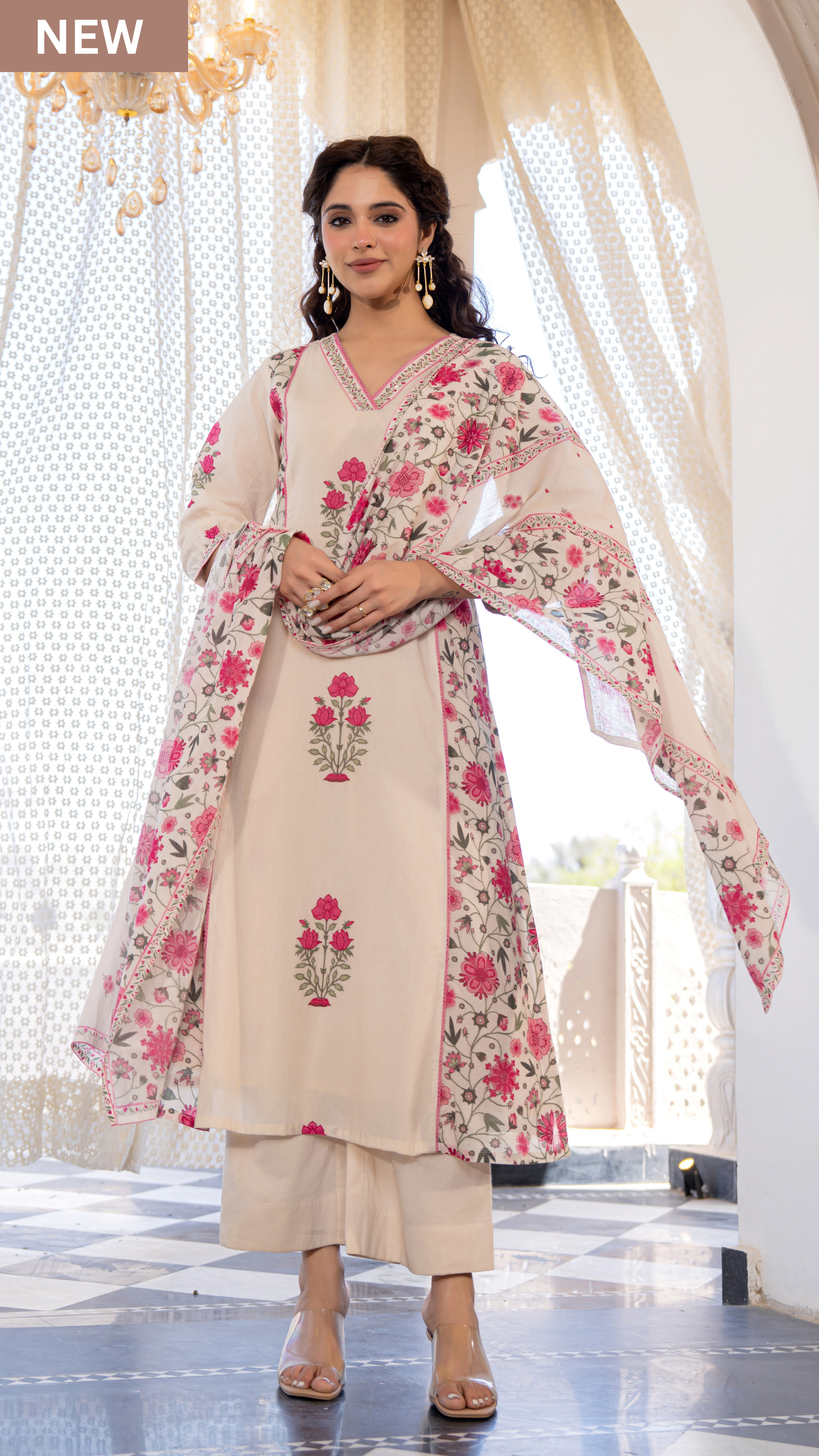 Peach Blossom Cotton Suit Set