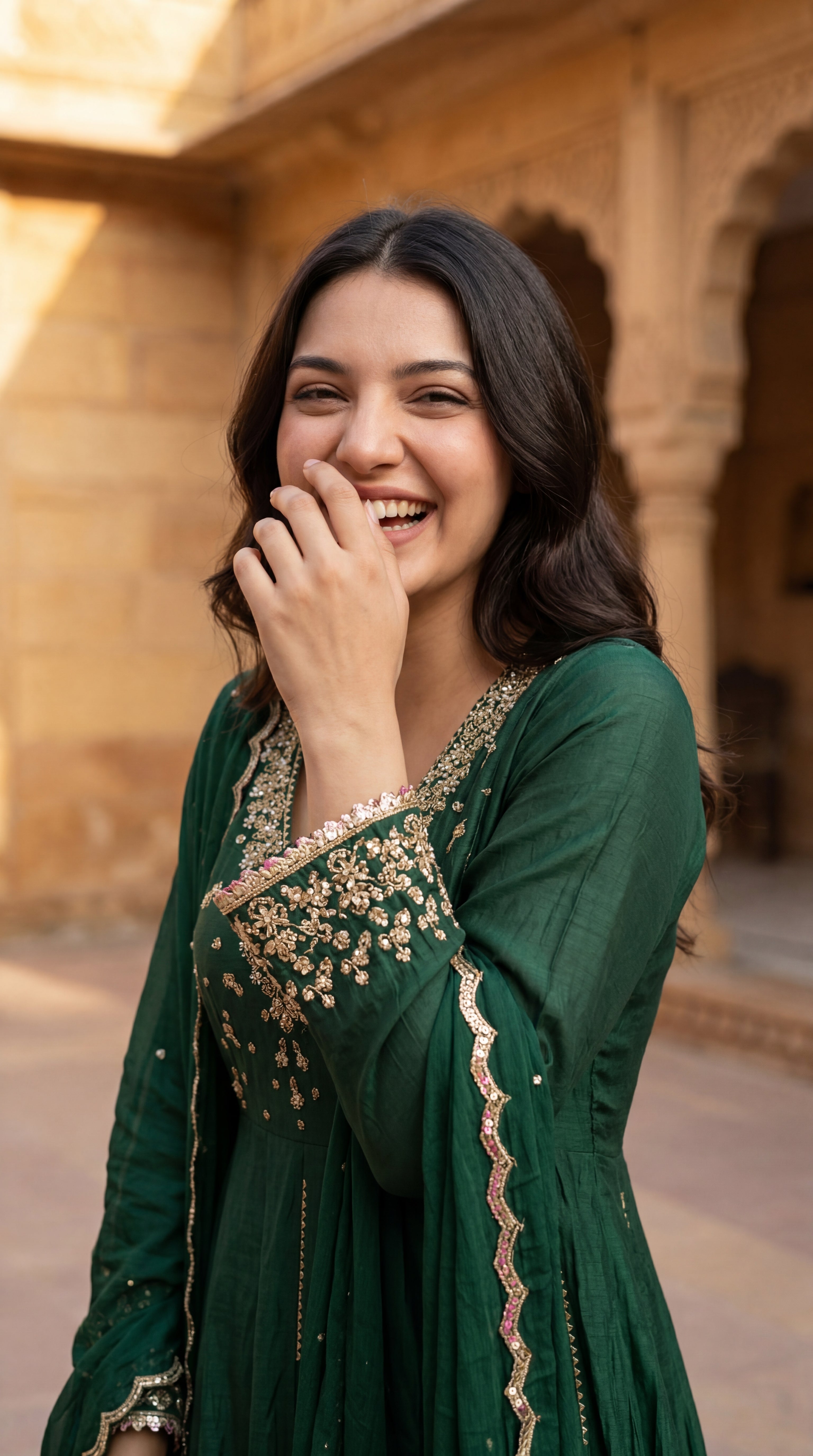 Forest Bloom Mul Chanderi Suit Set