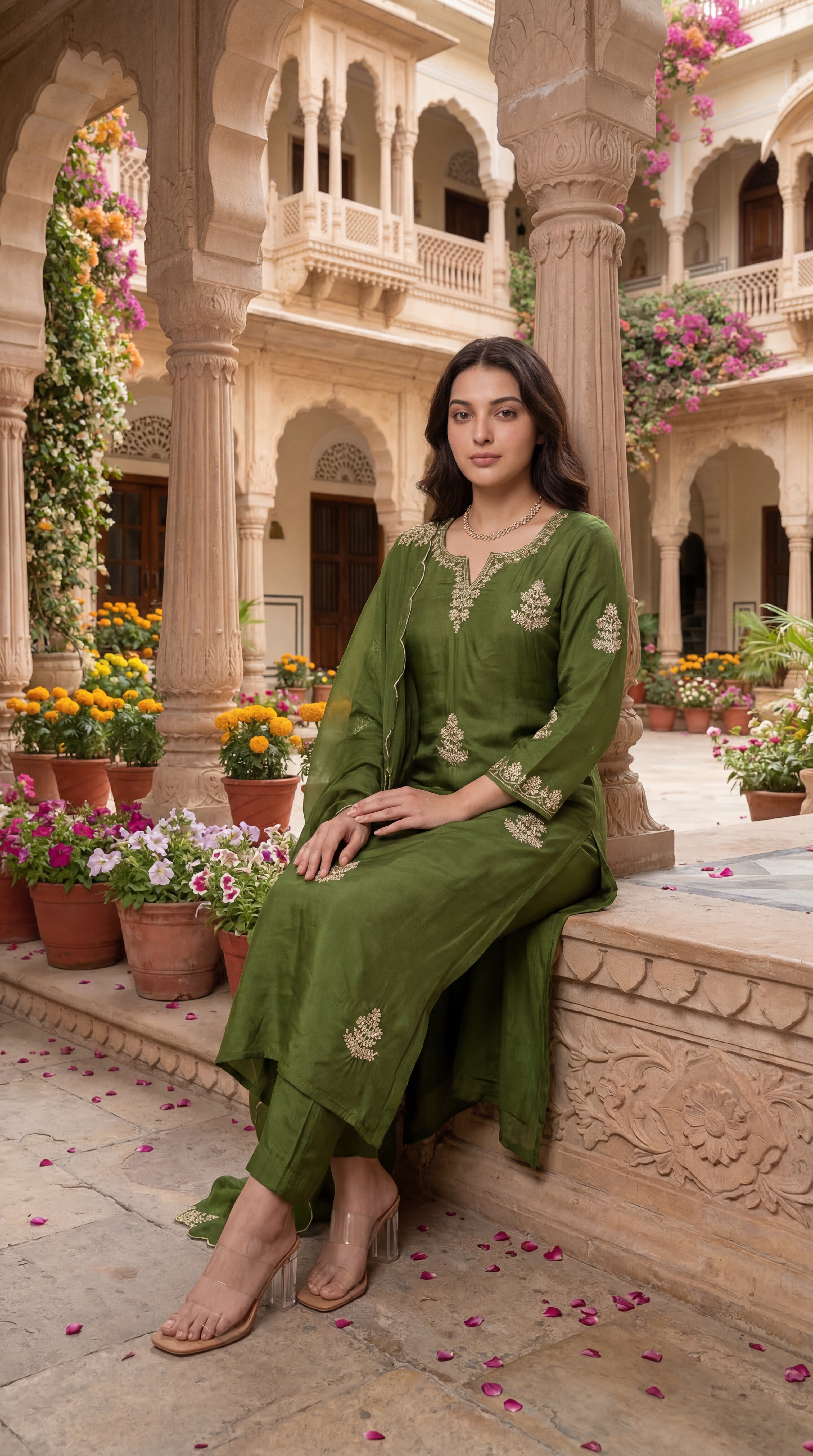 Emerald Elegance Suit Set