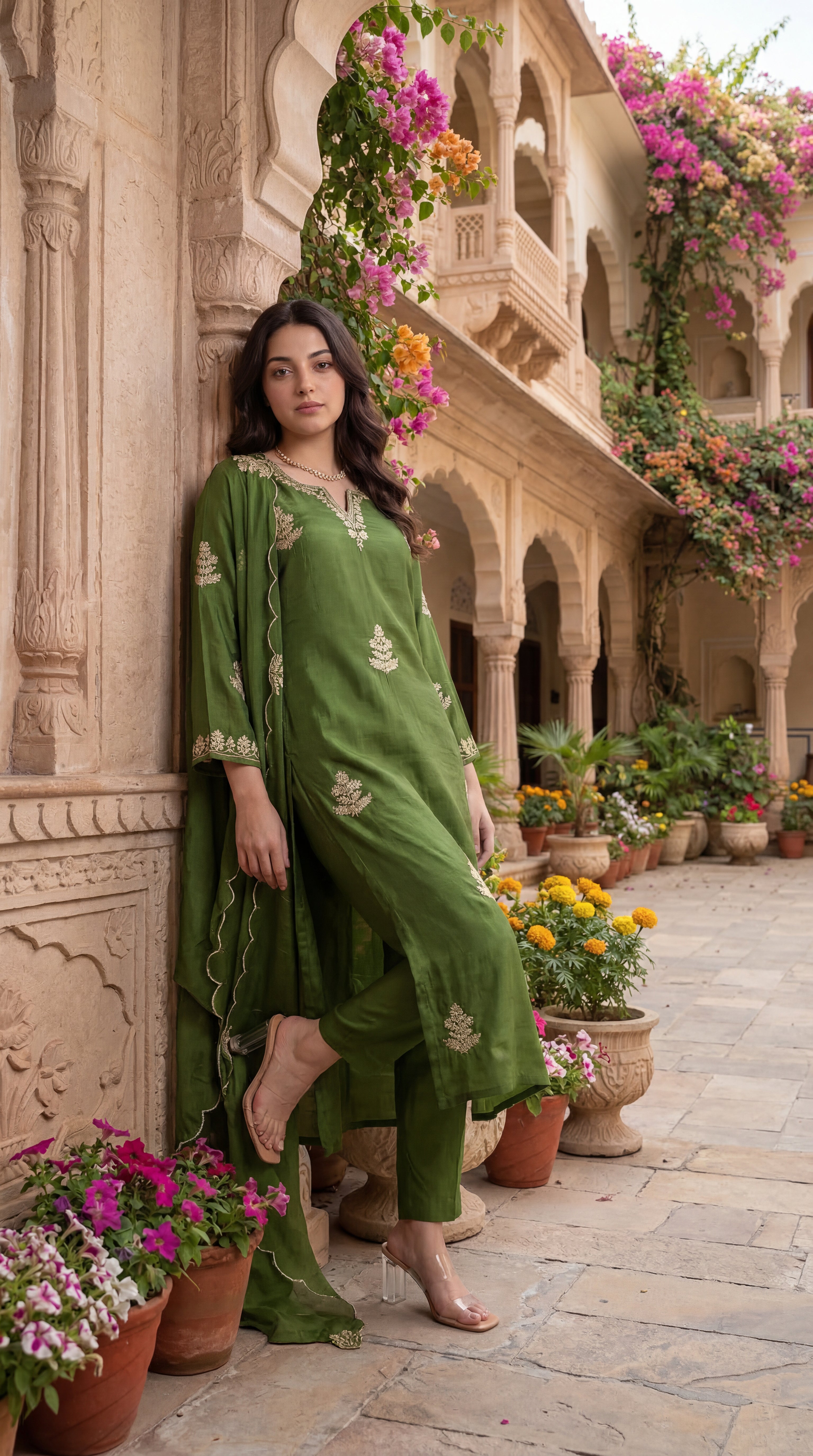 Emerald Elegance Suit Set