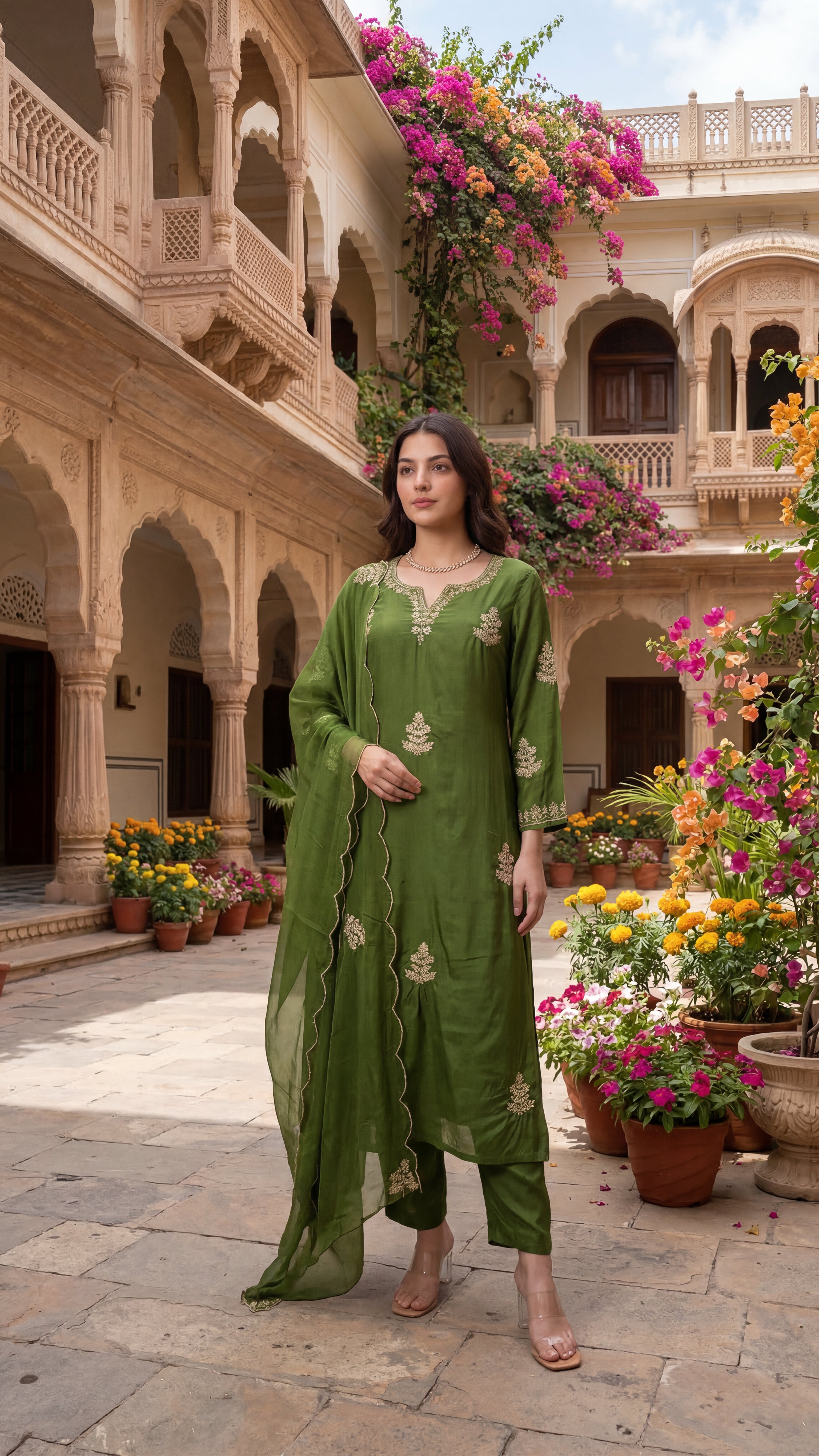 Emerald Elegance Suit Set