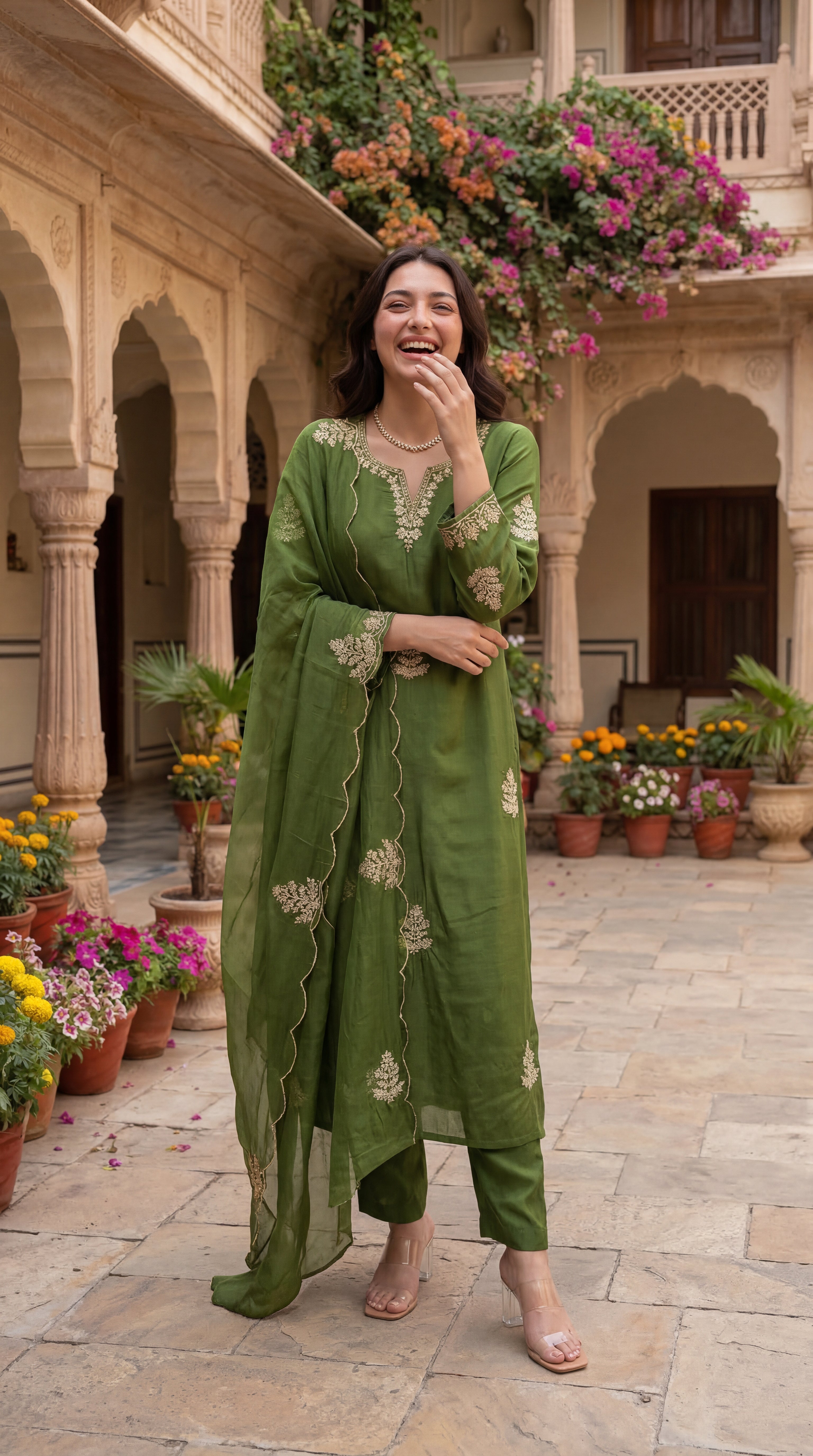 Emerald Elegance Suit Set