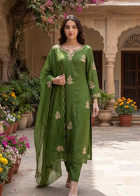 Emerald Elegance Suit Set