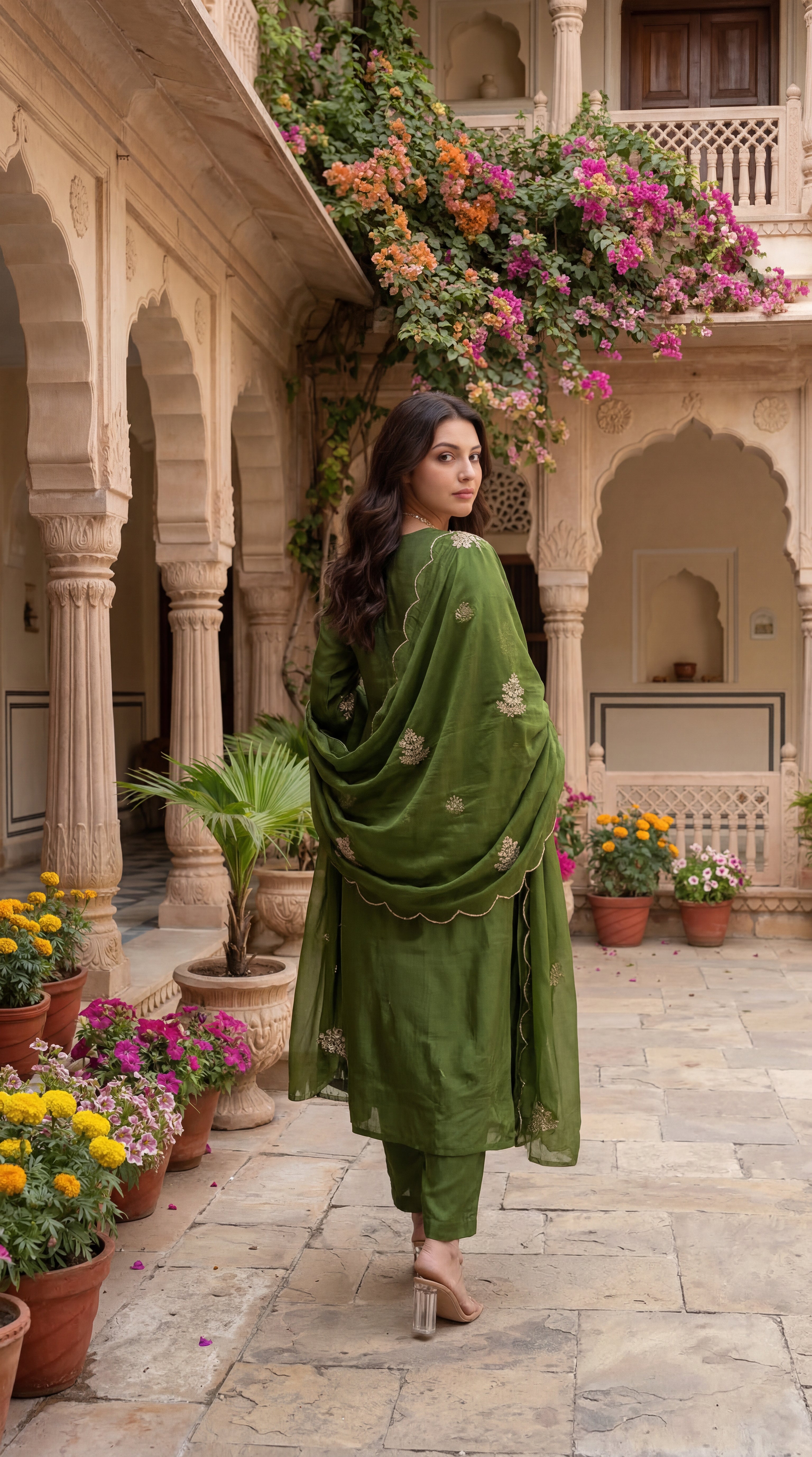 Emerald Elegance Suit Set