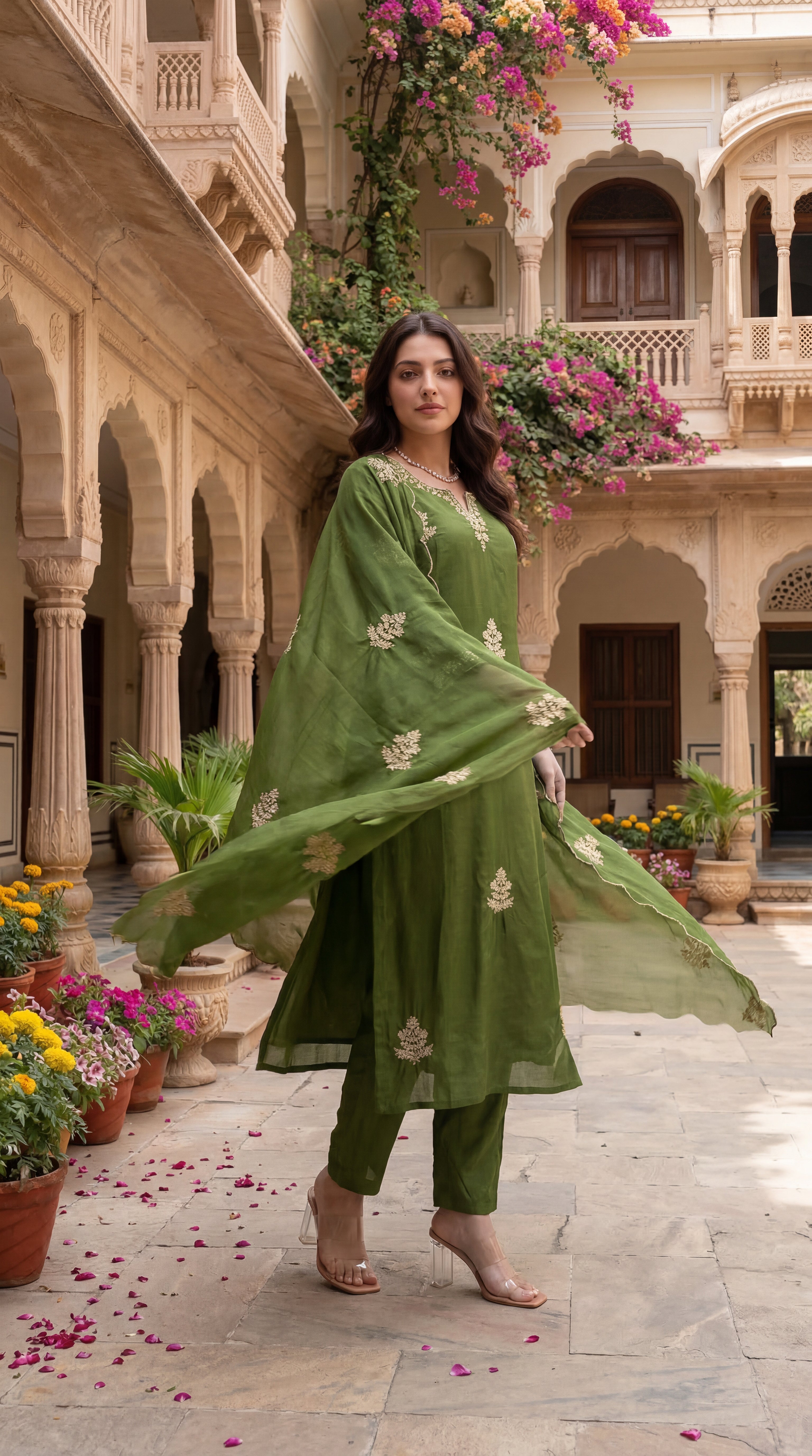 Emerald Elegance Suit Set