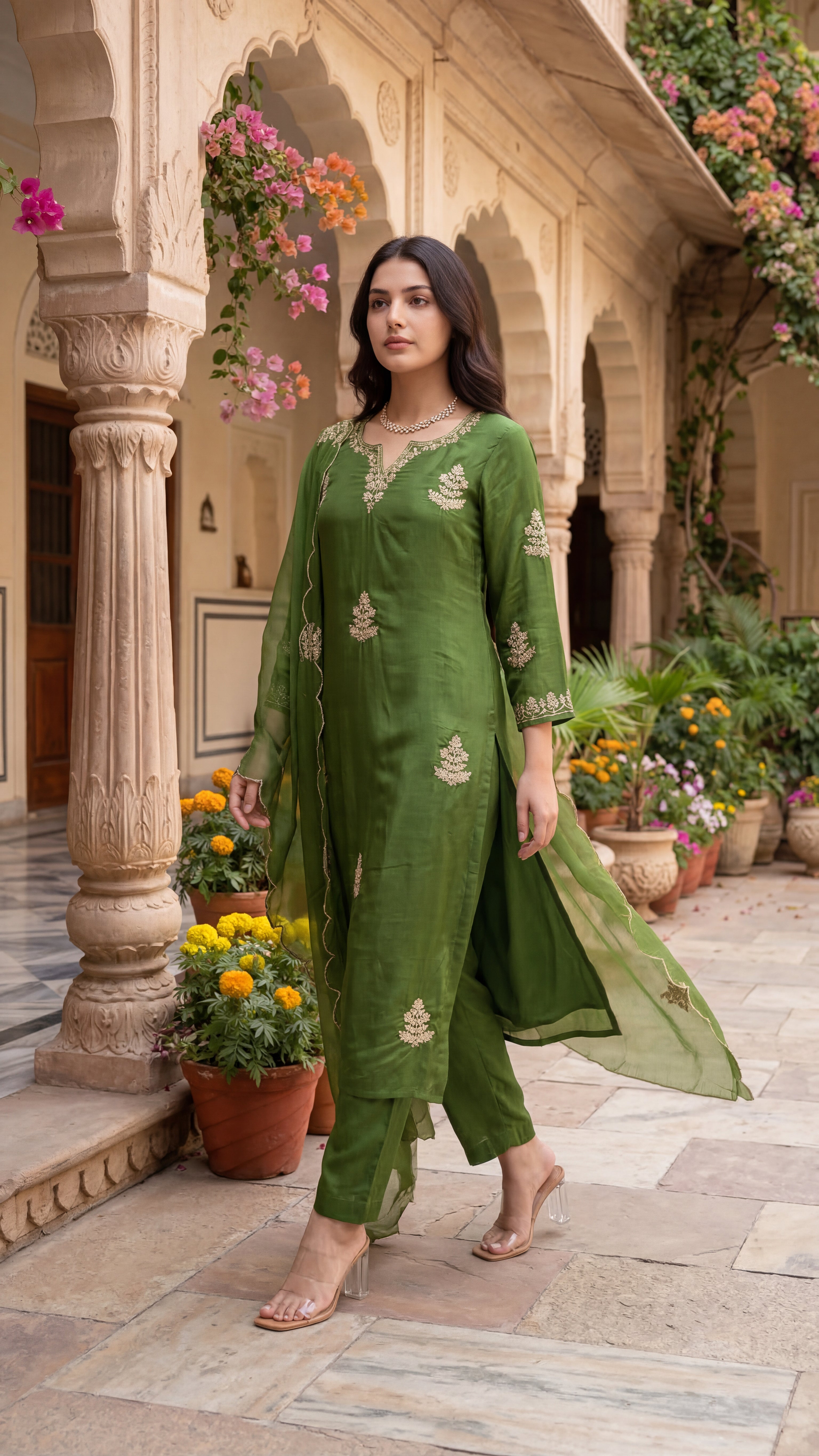 Emerald Elegance Suit Set
