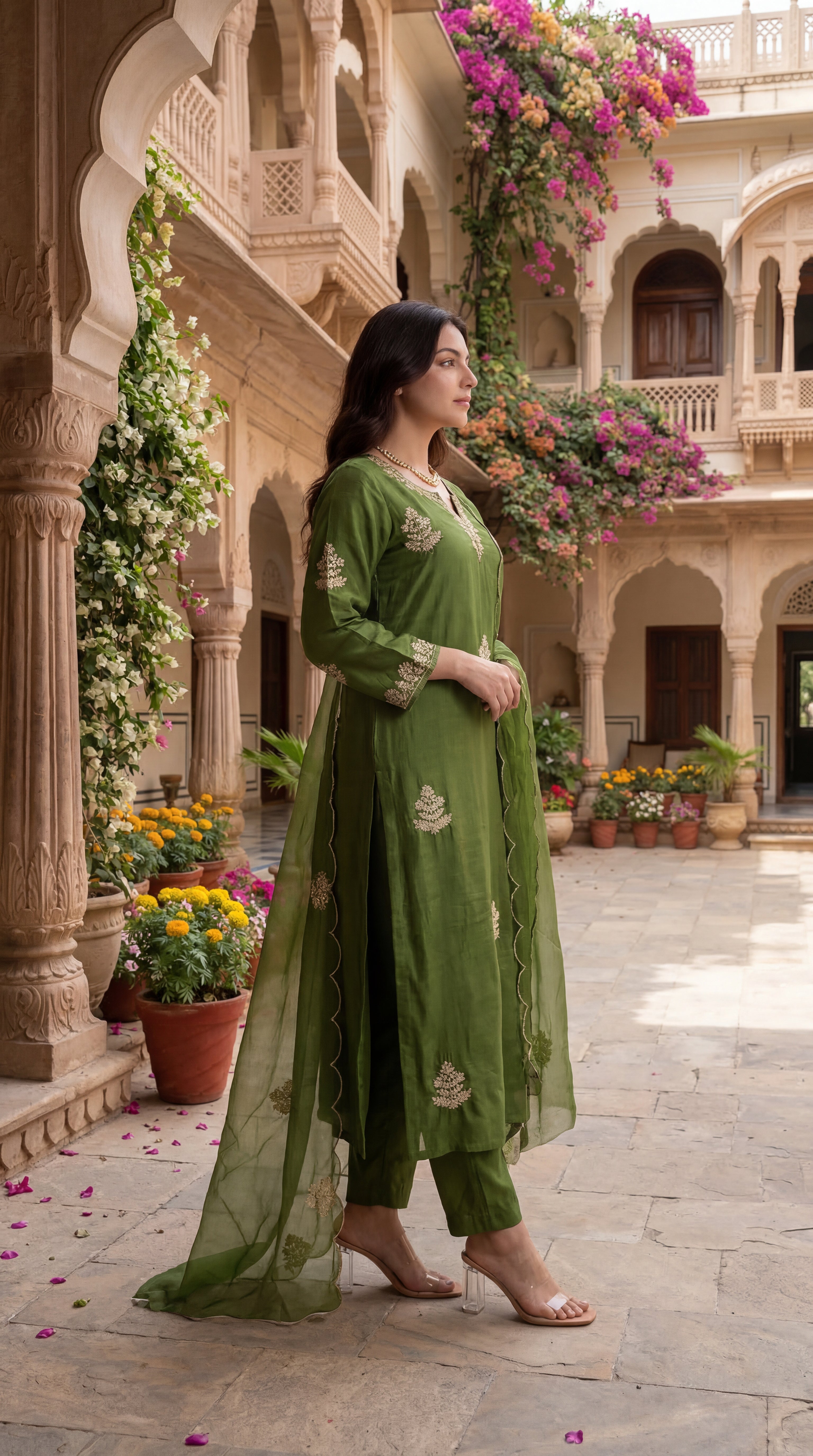 Emerald Elegance Suit Set