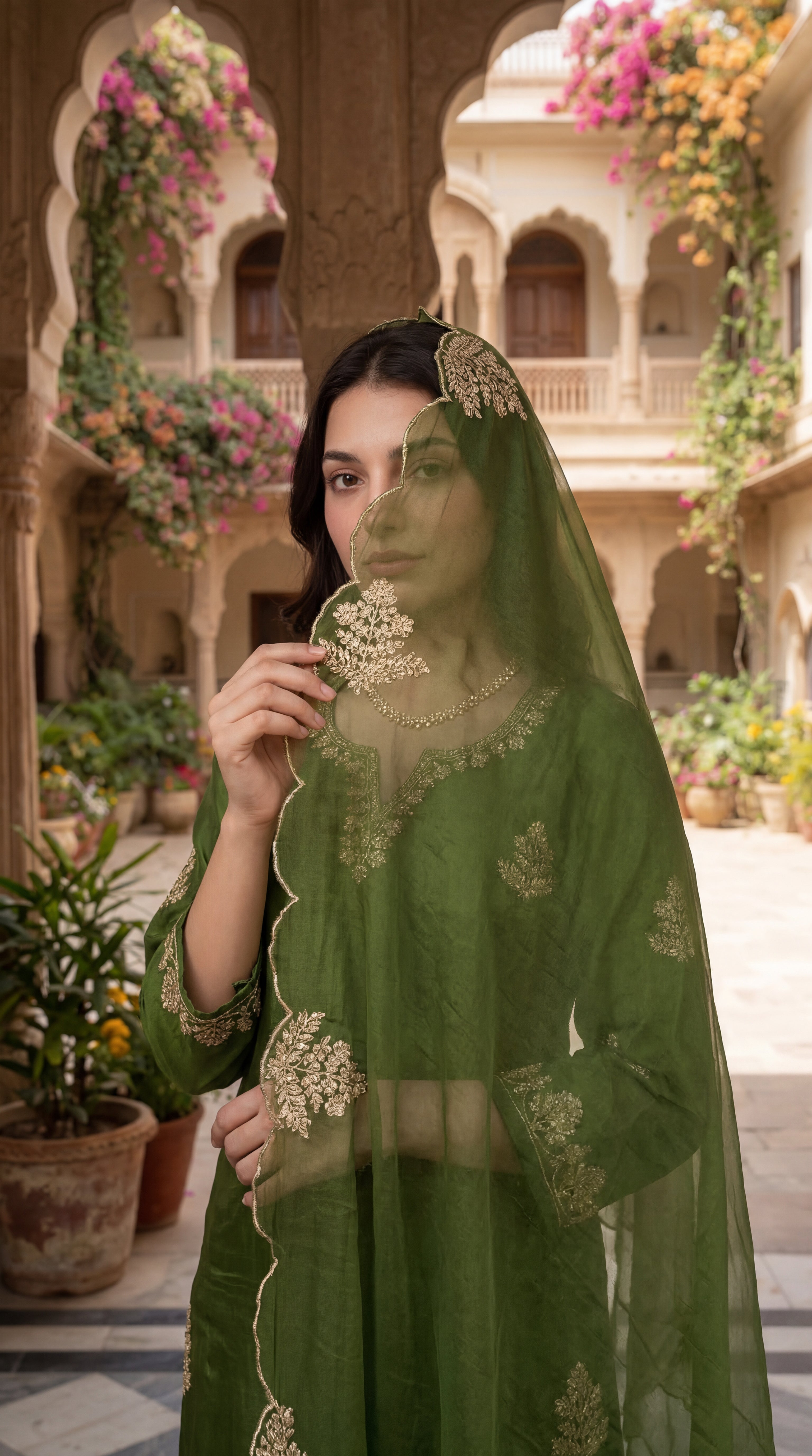 Emerald Elegance Suit Set