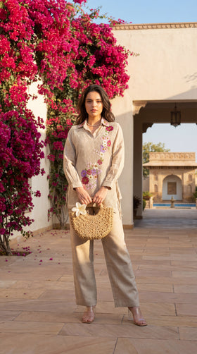 Shefali Floral Jute Co-ord Set