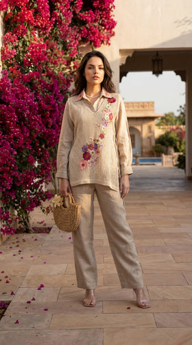 Shefali Floral Jute Co-ord Set