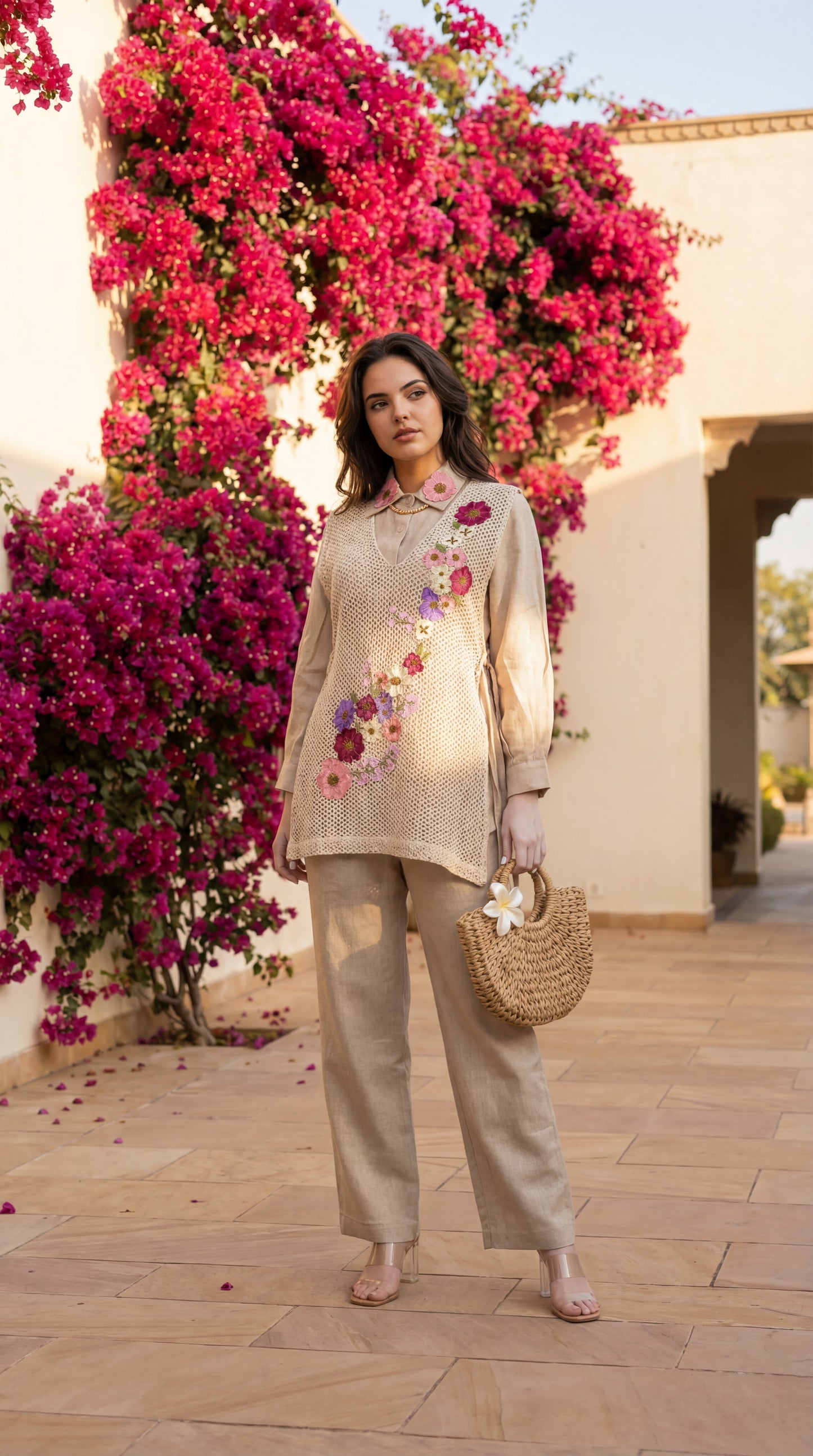 Shefali Floral Jute Co-ord Set