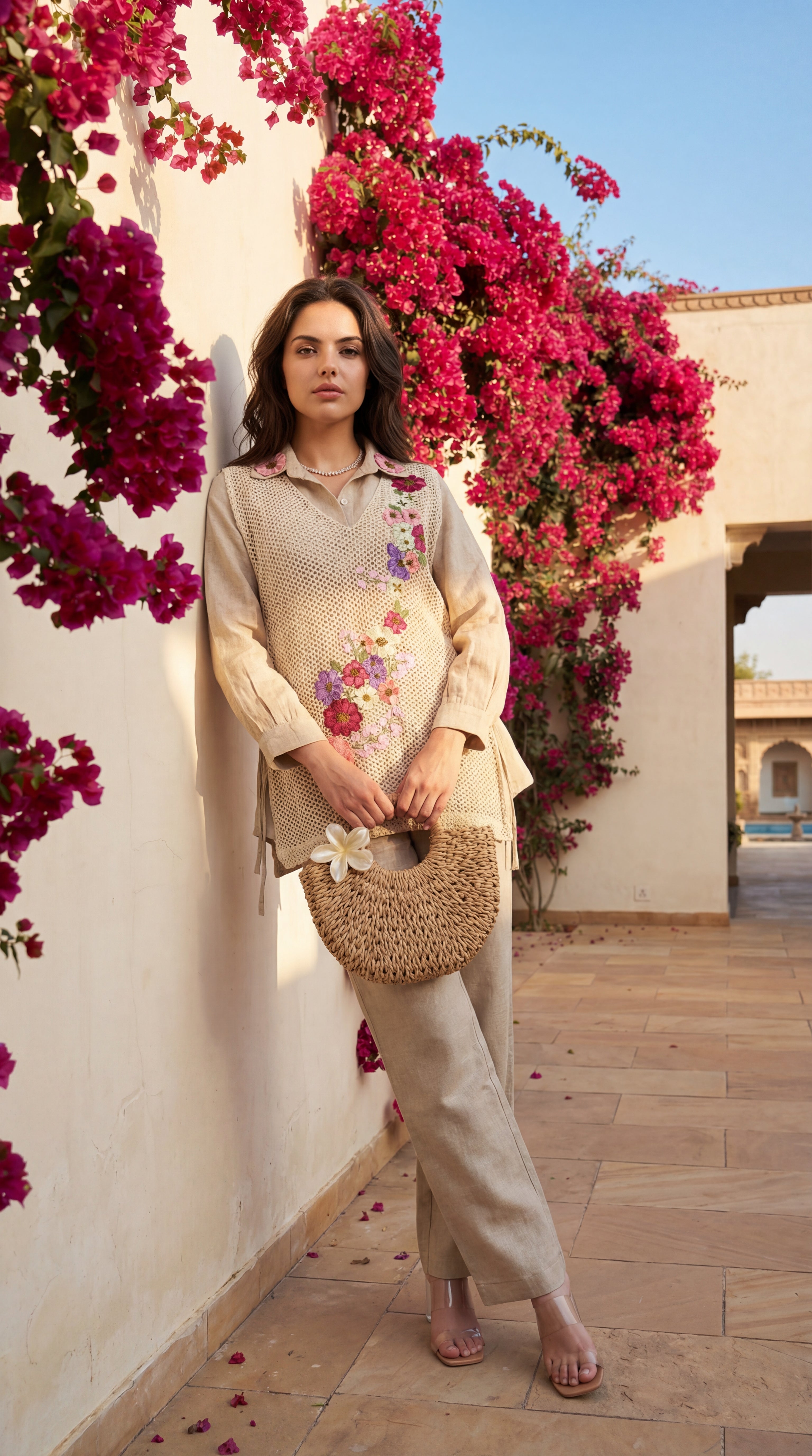 Shefali Floral Jute Co-ord Set