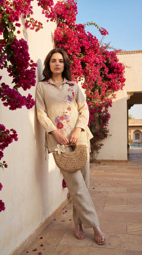 Shefali Floral Jute Co-ord Set