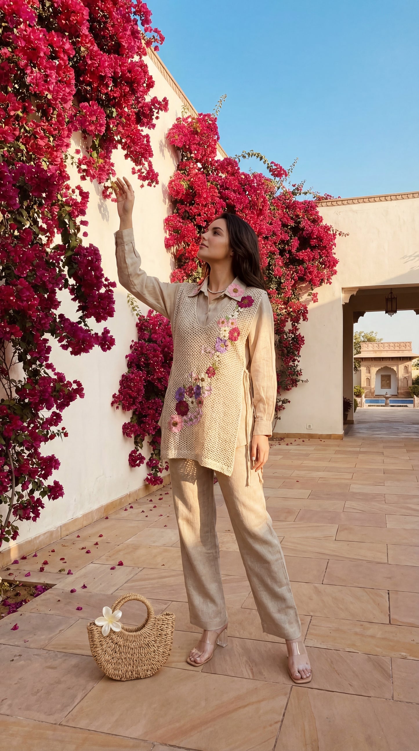 Shefali Floral Jute Co-ord Set