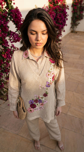 Shefali Floral Jute Co-ord Set