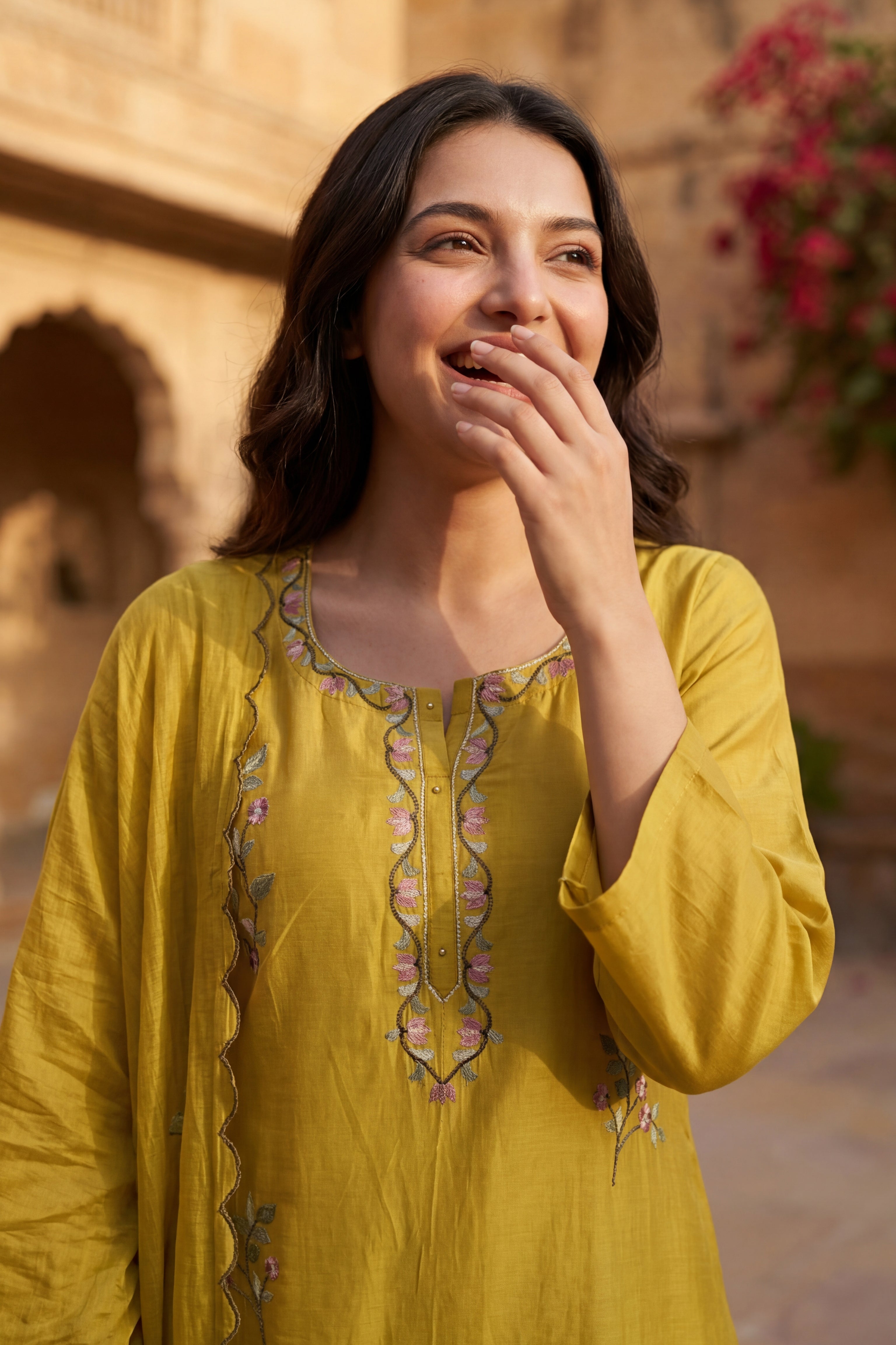 Sunlit Elegance Chanderi Suit Set